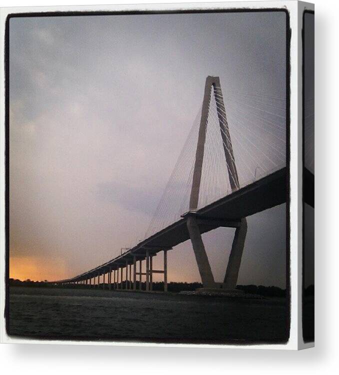  Canvas Print featuring the photograph Cooper River Bridge by Dustin K Ryan