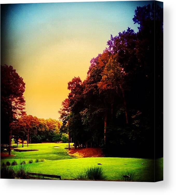 Blue Canvas Print featuring the photograph Golf #1 by Katie Williams