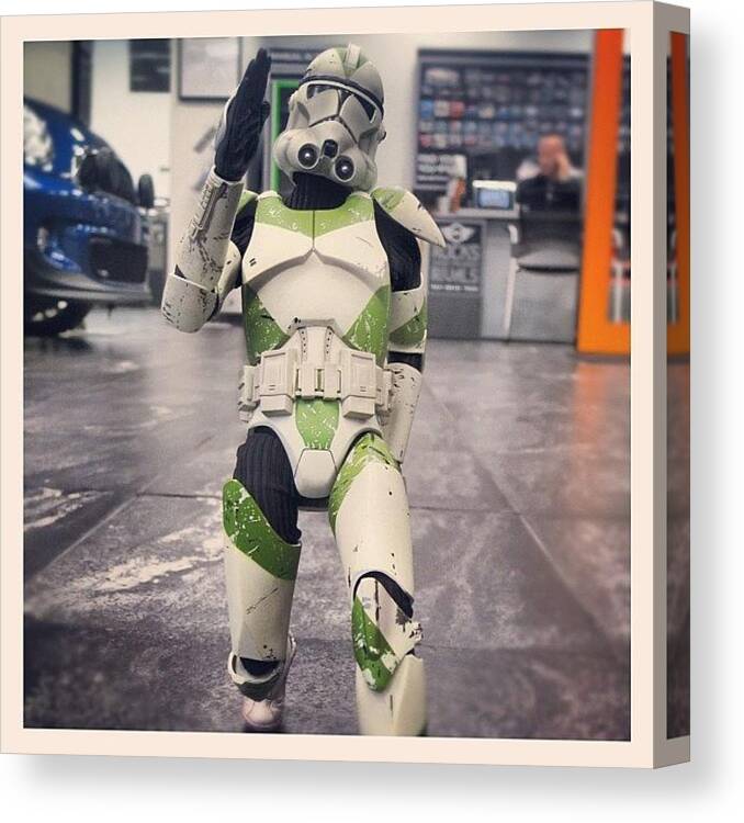 Starwars Canvas Print featuring the photograph Good Morning #toy #toystagram #1 by Timmy Yang
