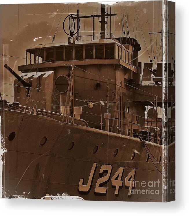 Australia Canvas Print featuring the photograph HMAS Castlemaine 4 #1 by Blair Stuart