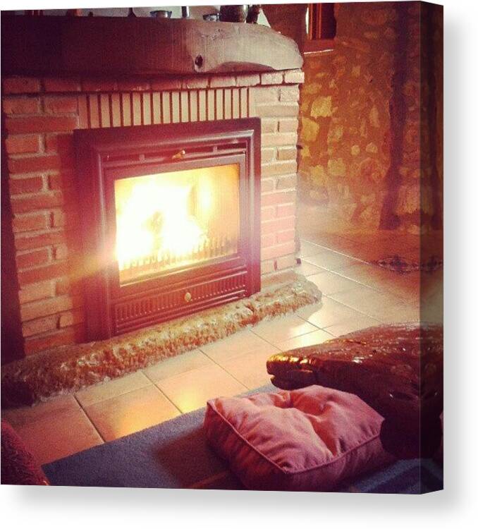 Fireplace Canvas Print featuring the photograph Instagram Photo #1 by Luis Herrador