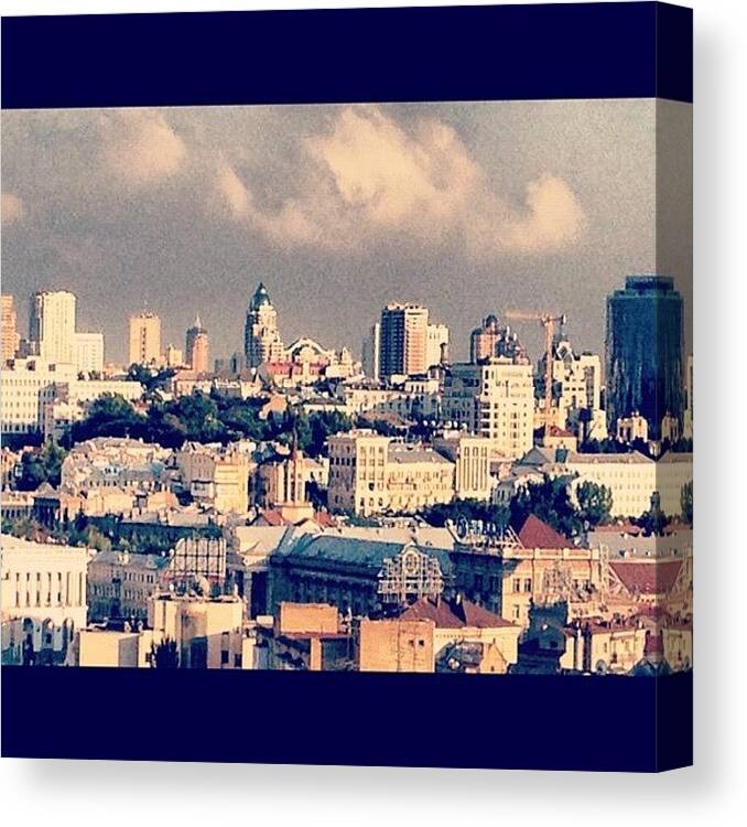 Beautiful Canvas Print featuring the photograph #kiev #picturesque #rooftop #beauty #1 by Anna P