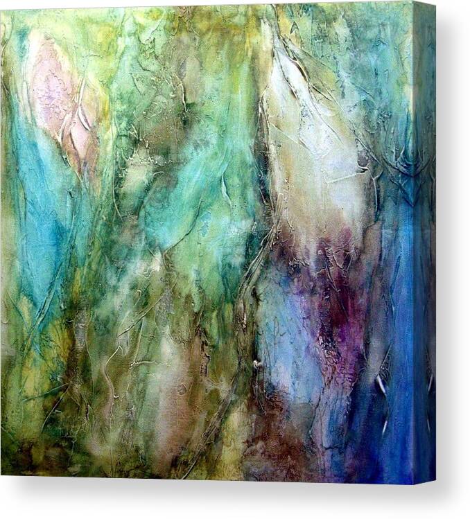 Abstract Canvas Print featuring the painting Leaving the nest #1 by Katie Black
