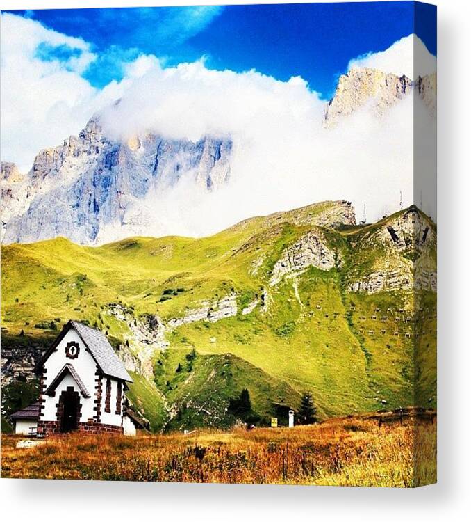 Mountain Canvas Print featuring the photograph Quando Il Cielo Incontra La #1 by Luisa Azzolini