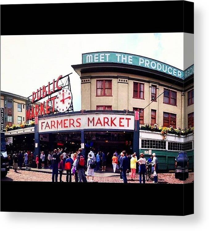 Seattle Canvas Print featuring the photograph Seattle Market #1 by Jessica Wagner