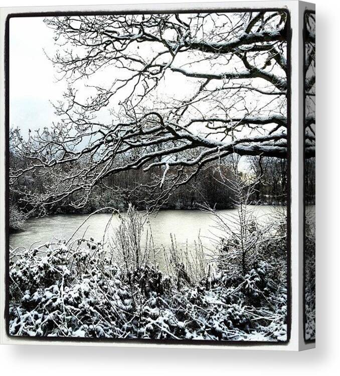 Beautiful Canvas Print featuring the photograph #snow #love #winter #christmas #1 by Torben Boserup