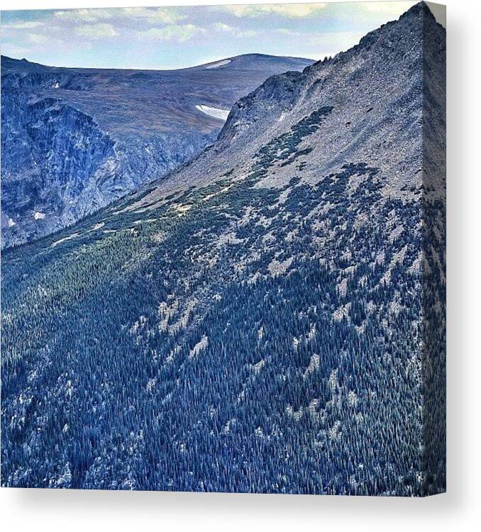 Mountains Canvas Print featuring the photograph Spruce Mountain And Stones Peak. On The #1 by Chris Bechard