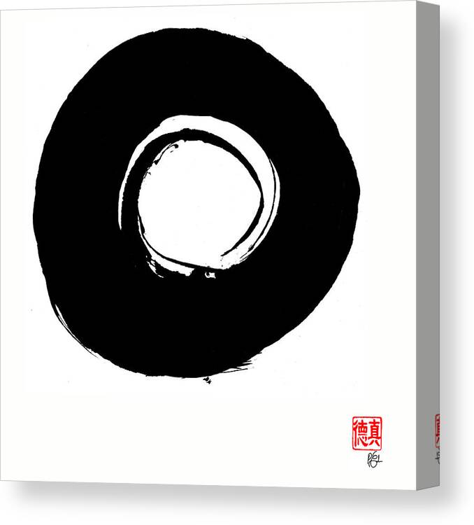 Zen Canvas Print featuring the painting Zen Circle Six #1 by Peter Cutler