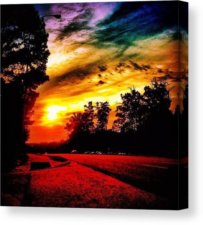 Instaclouds Canvas Print featuring the photograph Sunset #10 by Katie Williams