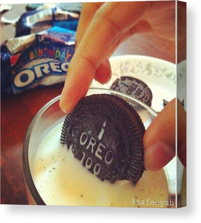 Canvas Print featuring the photograph 100 Years Of Oreos by Safeeyah B