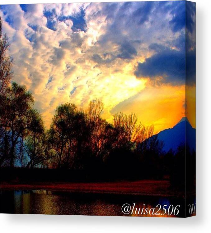 270likes Canvas Print featuring the photograph Sunset #14 by Luisa Azzolini