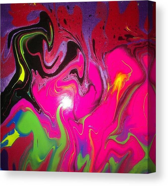 Acidvision Canvas Print featuring the photograph #soulfullyabstracted #420 #psychedelic #15 by Dustin Morris