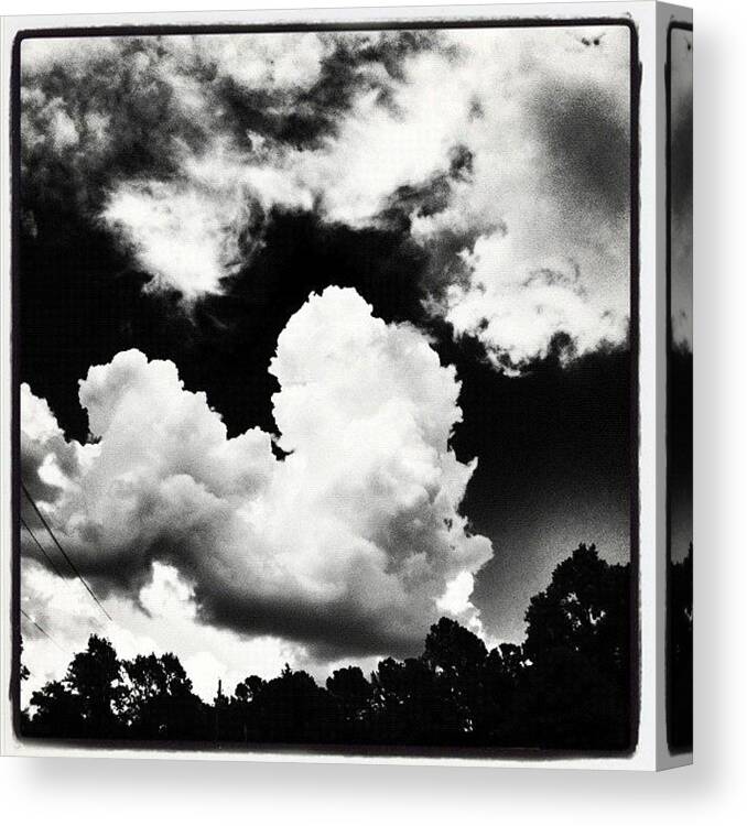 Blackandwhite Canvas Print featuring the photograph Cloud Porn #2 by Dave Edens