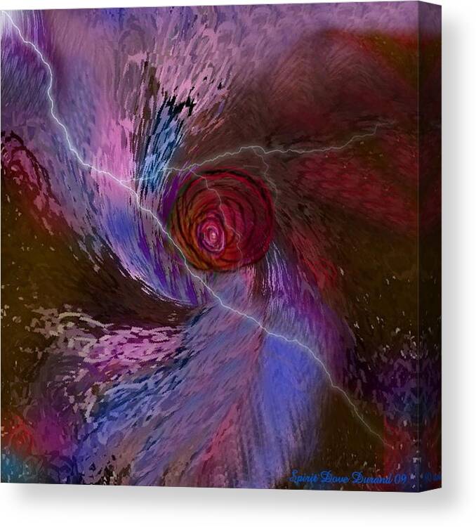 Poster Art Canvas Print featuring the digital art Creation Of A Rose #1 by Spirit Dove Durand