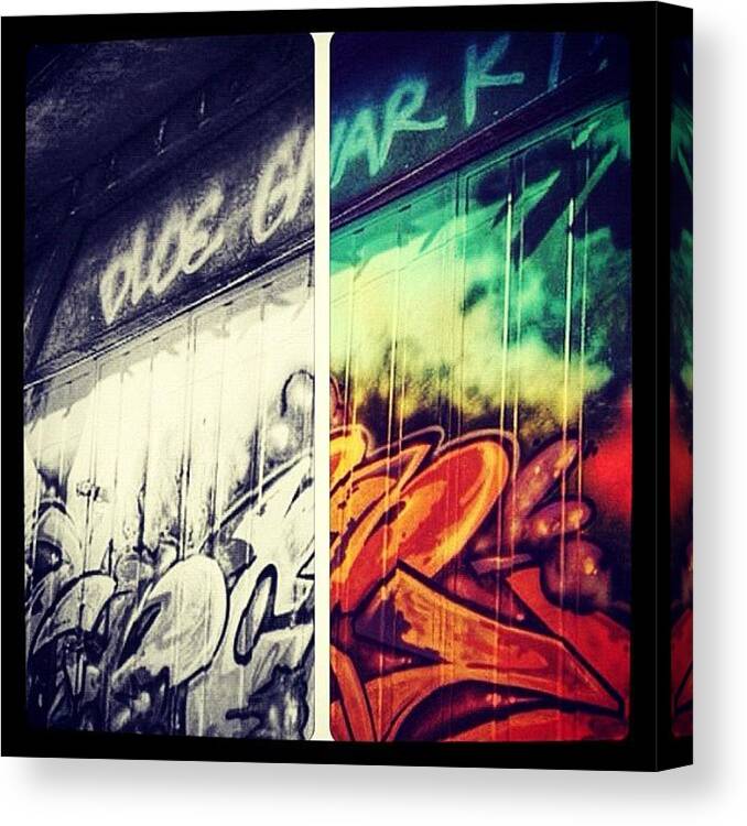 Graffiti Canvas Print featuring the photograph Graffiti #2 by Isabel Poulin