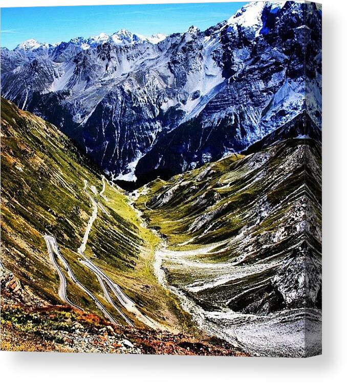 Alps Canvas Print featuring the photograph Passo Stelvio #2 by Luisa Azzolini