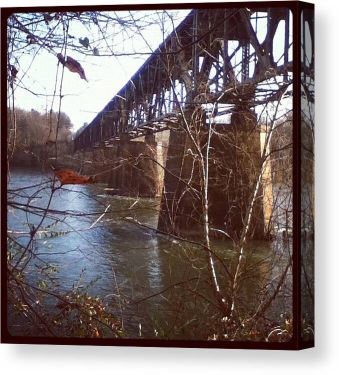 Instagram Canvas Print featuring the photograph River Walk #2 by Aaron Justice