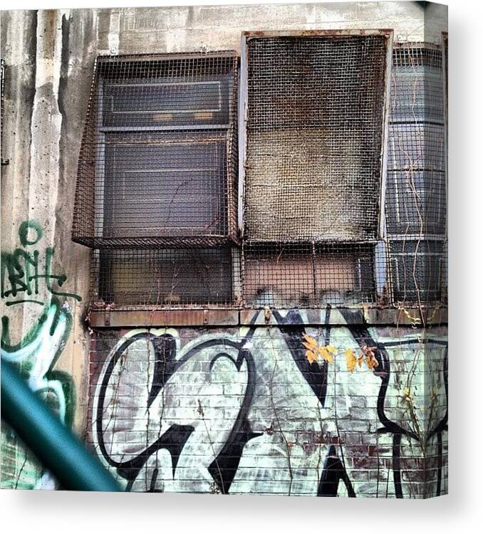 Industrial Canvas Print featuring the photograph #rust #rusty #rustporn #rustingaway #2 by Ilana Shamir