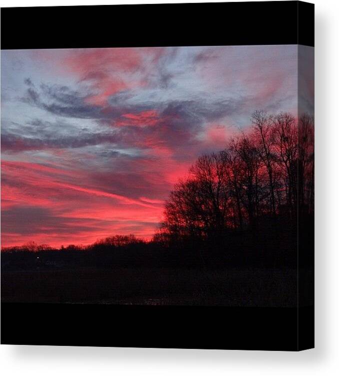 Bd Canvas Print featuring the photograph #sky #skyporn #sunrise #spectacularsky #2 by Jason Antich