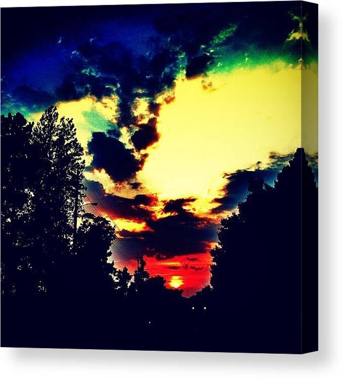 Instaclouds Canvas Print featuring the photograph Sunset #2 by Katie Williams