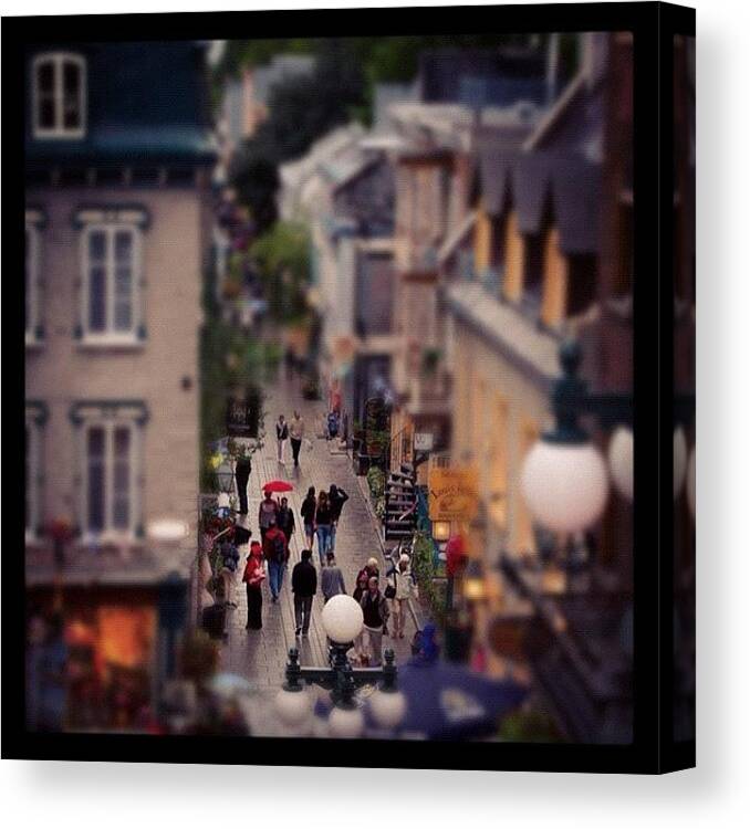  Canvas Print featuring the photograph Ville De Quebec #2 by Jeff Rogerson