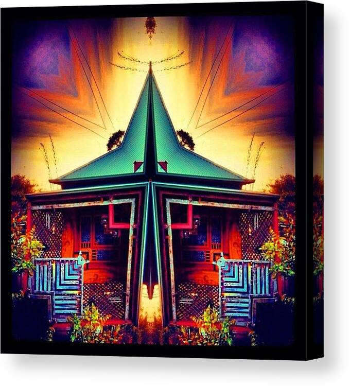 Beautiful Canvas Print featuring the photograph #tagstagram .com #abstract #symmetry #260 by Dan Coyne
