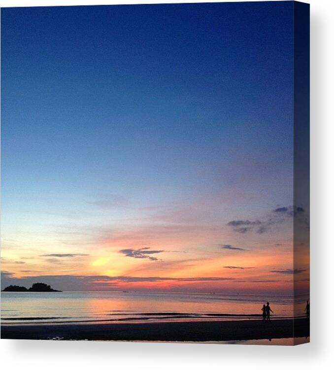 Sunset Canvas Print featuring the photograph Instagram Photo #291351770361 by Hitomi Oka