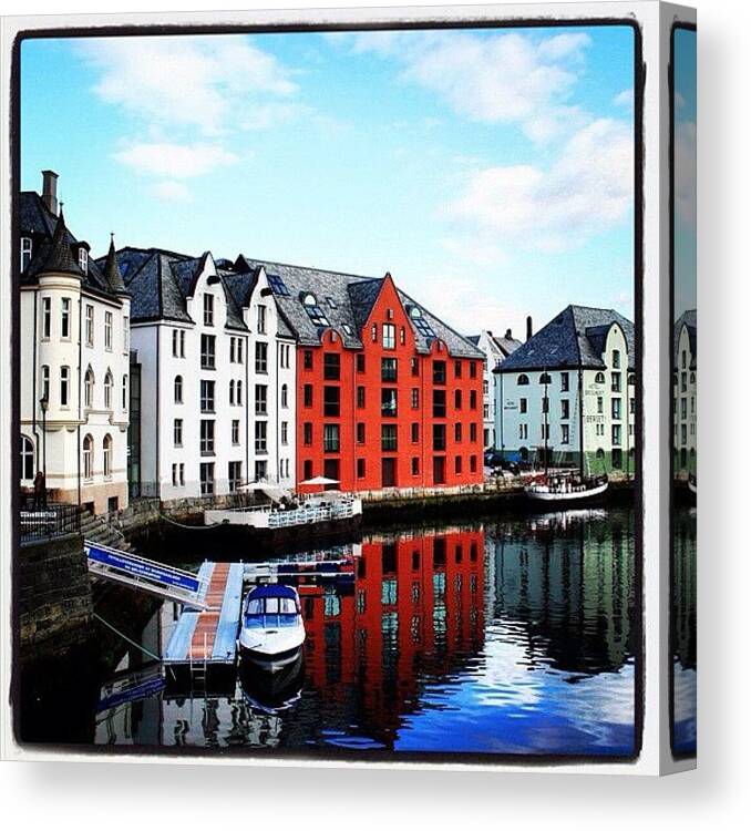 Europe Canvas Print featuring the photograph Alesund #3 by Luisa Azzolini