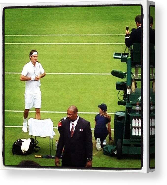 Roger Federer Canvas Print featuring the photograph Instagram Photo #3 by Elizabeth Roach