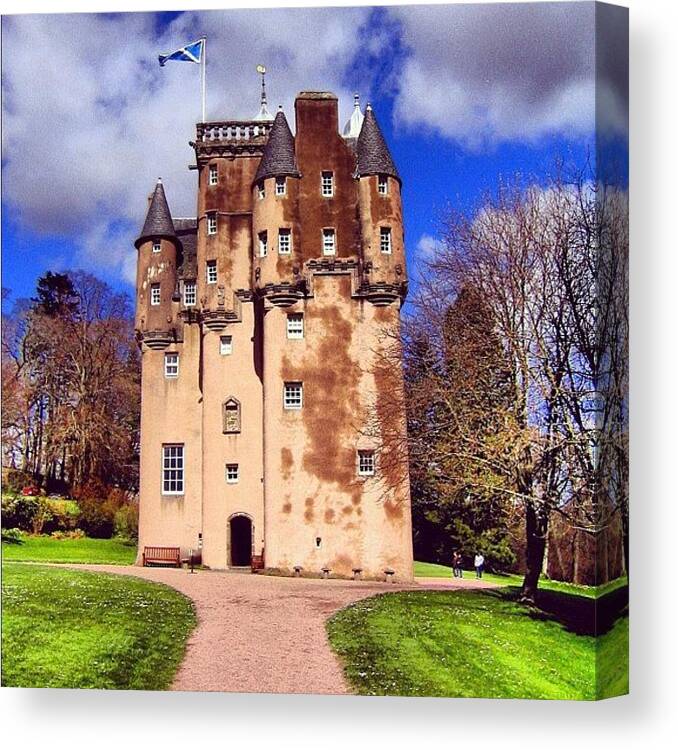  Canvas Print featuring the photograph Scottish Castle #3 by Luisa Azzolini