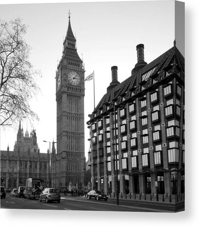 Westminster Canvas Print featuring the photograph London Skyline Big Ben #4 by David French
