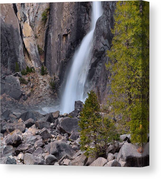 Yosemite Canvas Print featuring the photograph Lower Yosemite Falls #2 by Stephen Vecchiotti