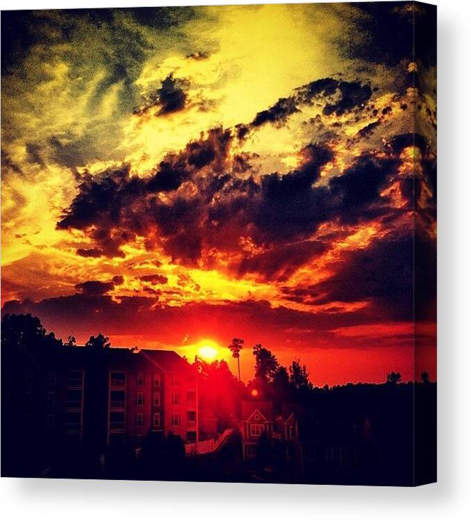 Instaclouds Canvas Print featuring the photograph Sunset #4 by Katie Williams