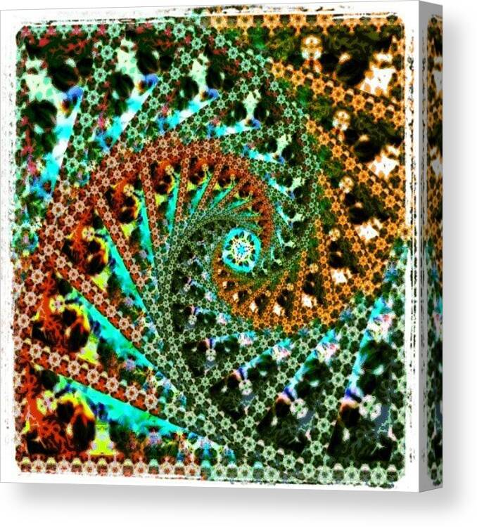 420 Canvas Print featuring the photograph #420 #spiral #psychedelic #trippy #420 by Dustin Morris