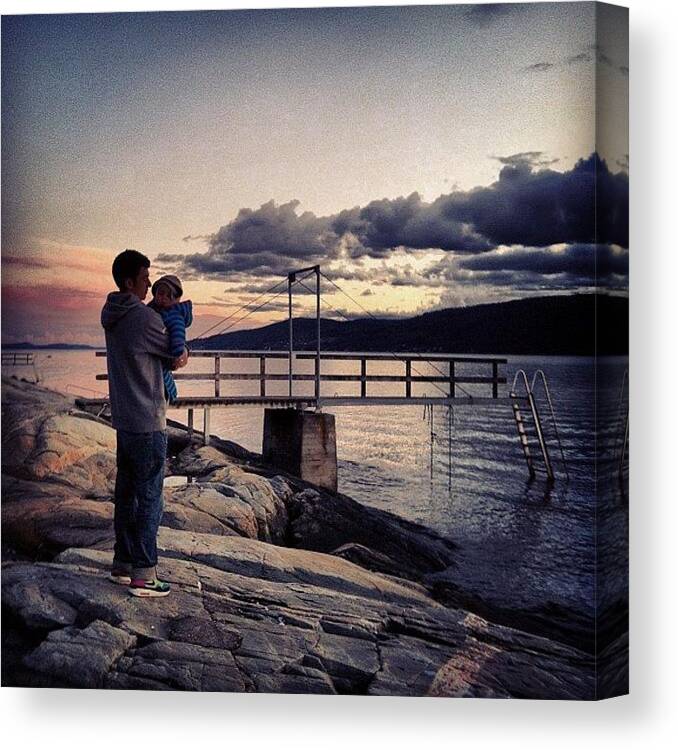 Fjiord Canvas Print featuring the photograph Instagram Photo #421351963414 by Steve Woods