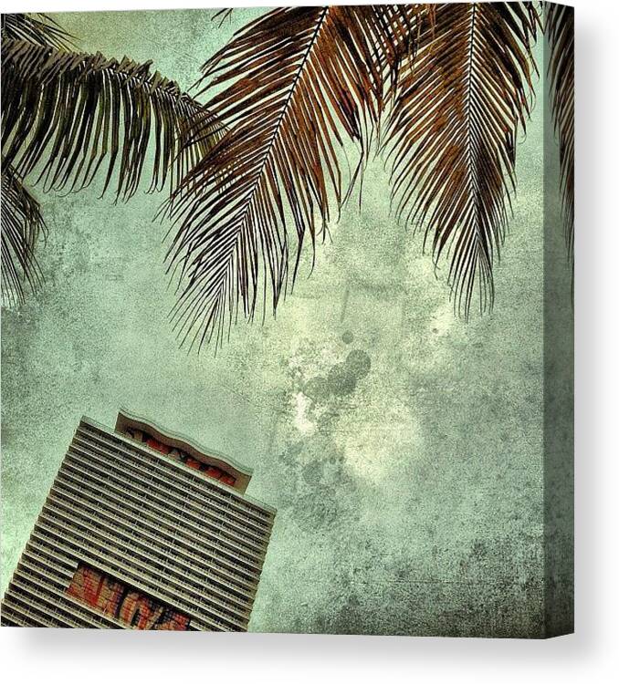 Instavintage Canvas Print featuring the photograph 50 Biscayne - Miami by Joel Lopez