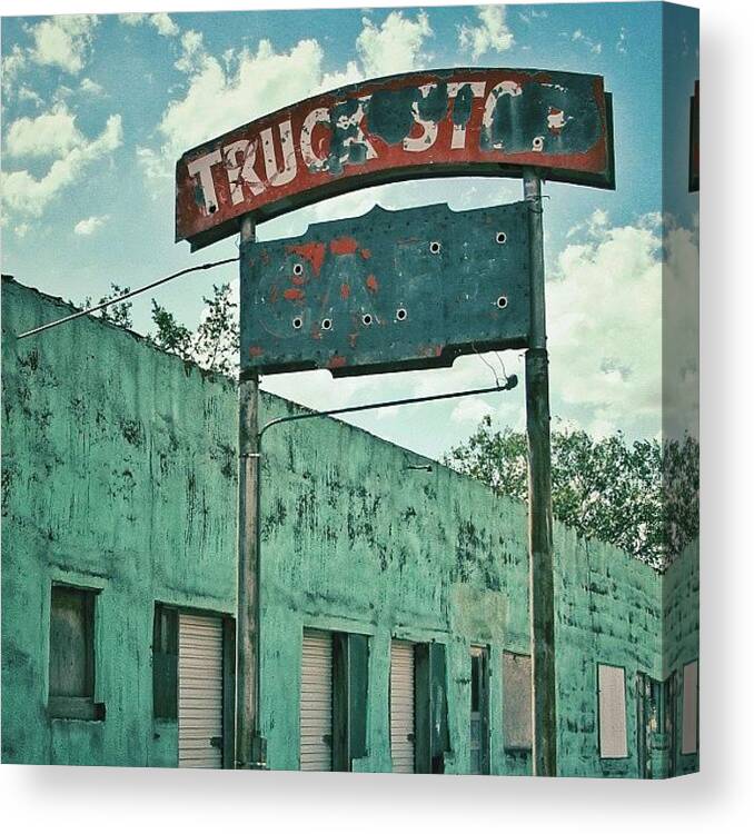 Truckstop Canvas Print featuring the photograph Instagram Photo #551350055358 by Kate W