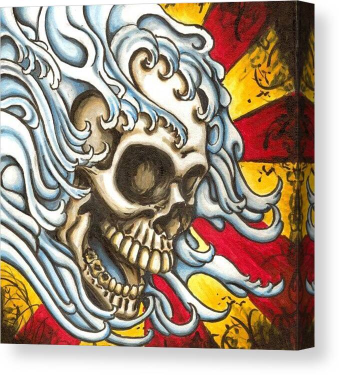 Skull Canvas Print featuring the photograph Instagram Photo #6 by Shayne Bohner 