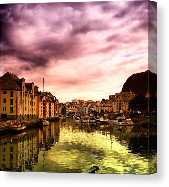  Canvas Print featuring the photograph Alesund - Norway #7 by Luisa Azzolini