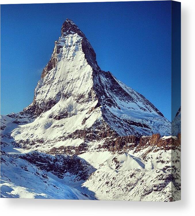 Matterhorn Canvas Print featuring the photograph Instagram Photo #701341606766 by Alexey Buyankin