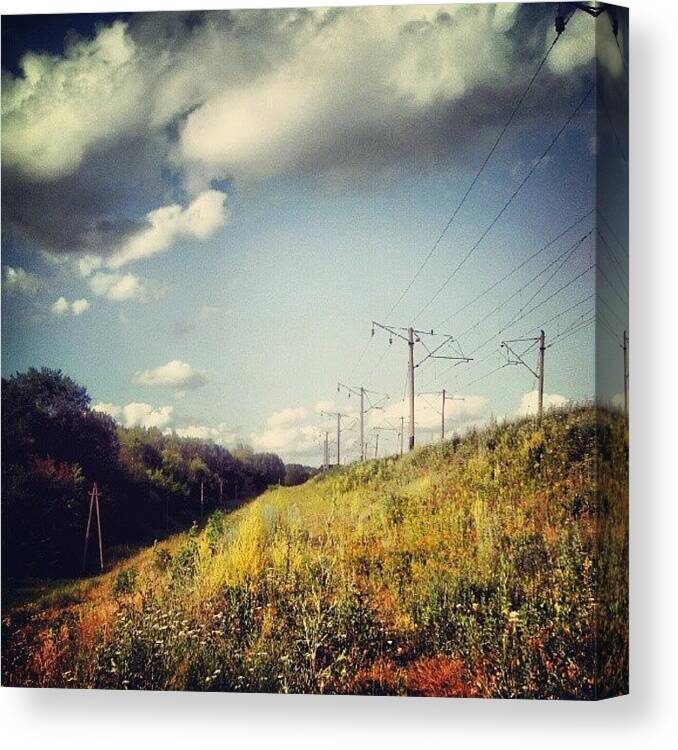 Yellow Canvas Print featuring the photograph #instamood #instagood #instagold #8 by Taras Paholiuk