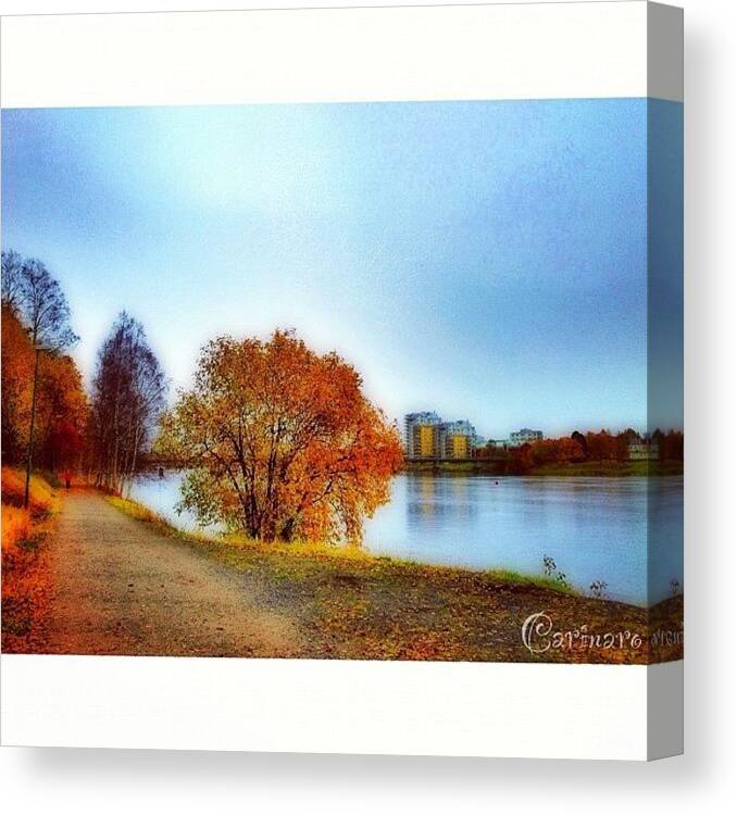 Prohdr Canvas Print featuring the photograph #umeälven #umeå #västerbotten #9 by Carina Ro