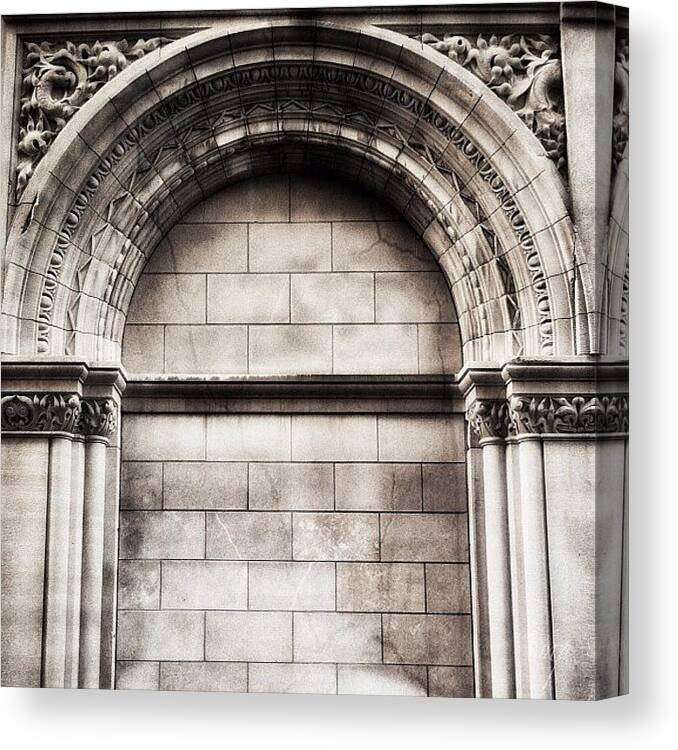 Old Canvas Print featuring the photograph A Beautiful Arch Down A Jackson, Mi by Maury Page