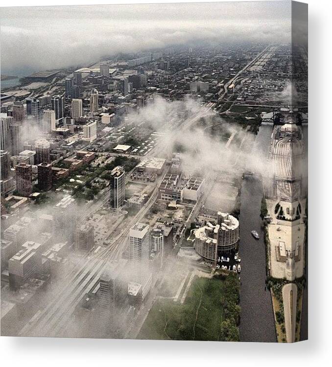  Canvas Print featuring the photograph A Few Clouds But It Cleared Up A Bit To by Dana Howard