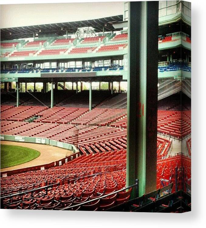 Fenway Canvas Print featuring the photograph A Look Inside Fenway Park by Paul Trinh