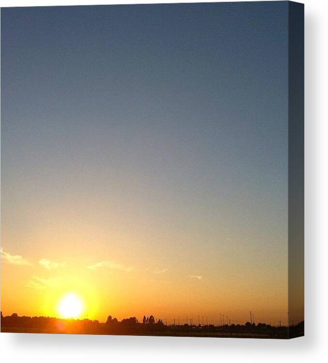 Iphoneology Canvas Print featuring the photograph A Sunset. Now, At 7,22 Am by Francesca Sara