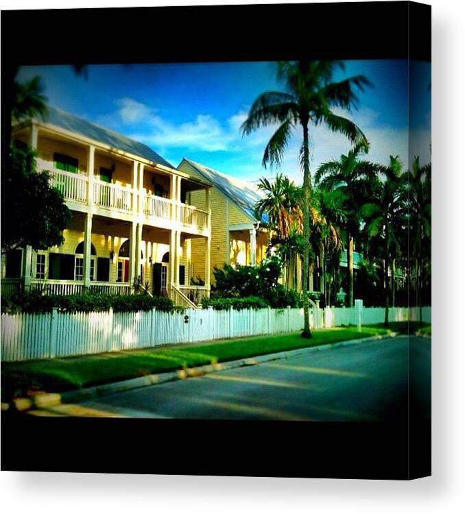 Key West Canvas Print featuring the photograph A Truman Annex House by Casey Fessler