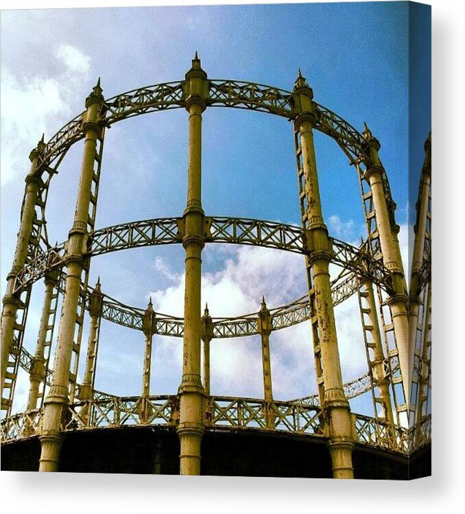 Building Canvas Print featuring the photograph Abandoned Gas Works #abandoned #factory by Invisible Man