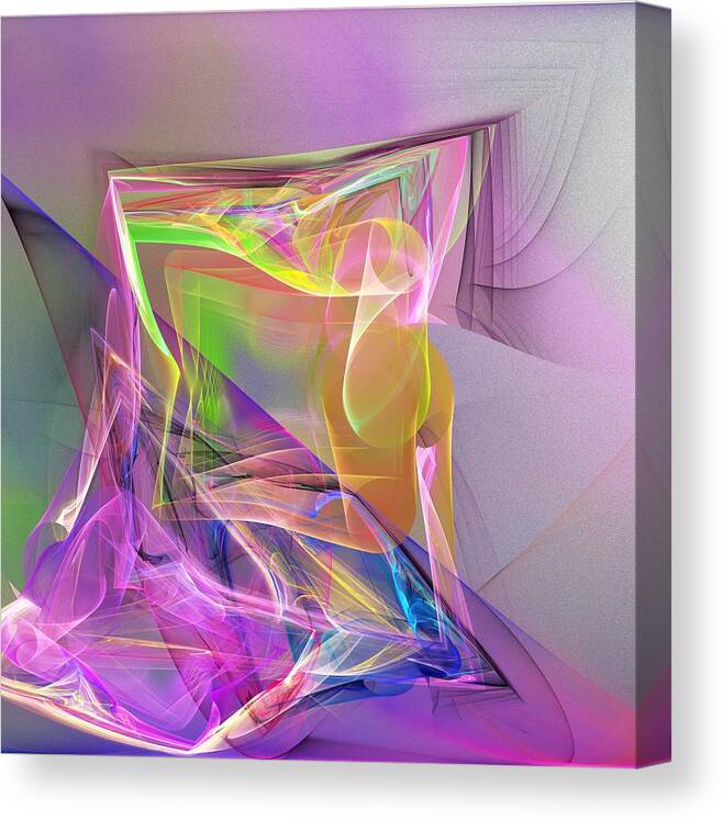Fine Art Canvas Print featuring the digital art Abstract Erotica 101511A by David Lane