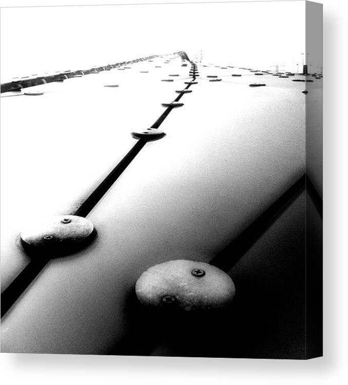 Rptw Canvas Print featuring the photograph #abstract #lines In #blackandwhite. #bw by Robbert Ter Weijden